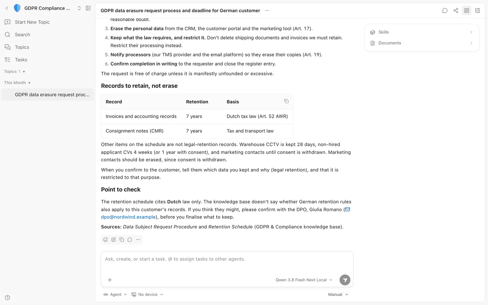 Canopy: GDPR questions